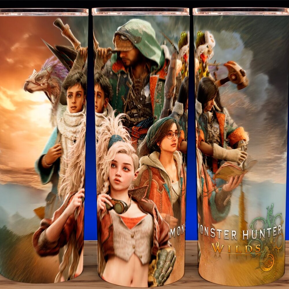 Monster Hunter Wilds Gaming Cup Mug  Tumbler 20oz